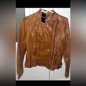 Ralph Lauren women’s distressed leather jacket